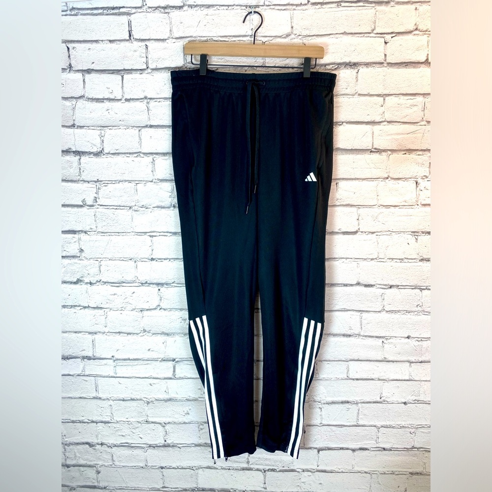 Adidas Women's Sereno Tapered Track Pants Athletic Pants Black/White Size 1X NEW